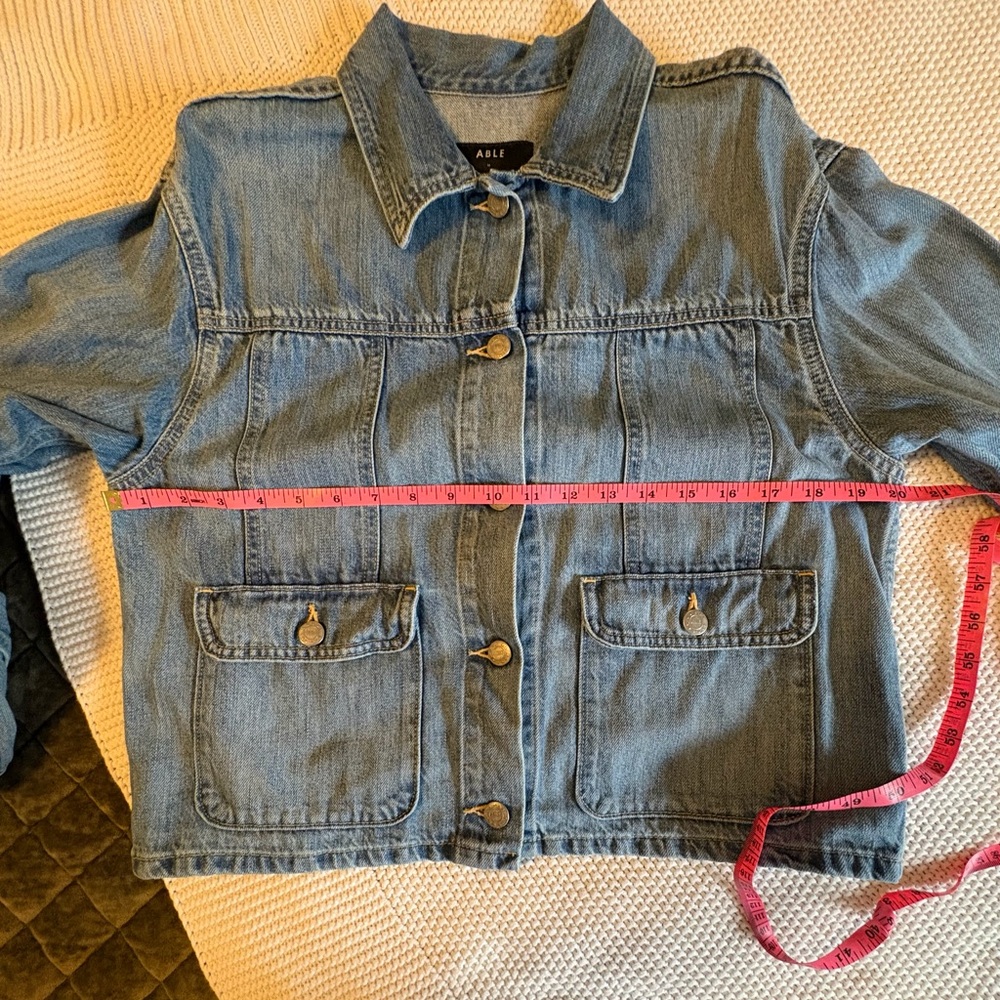 Able Light Blue Jean Jacket with Button Details - image 7